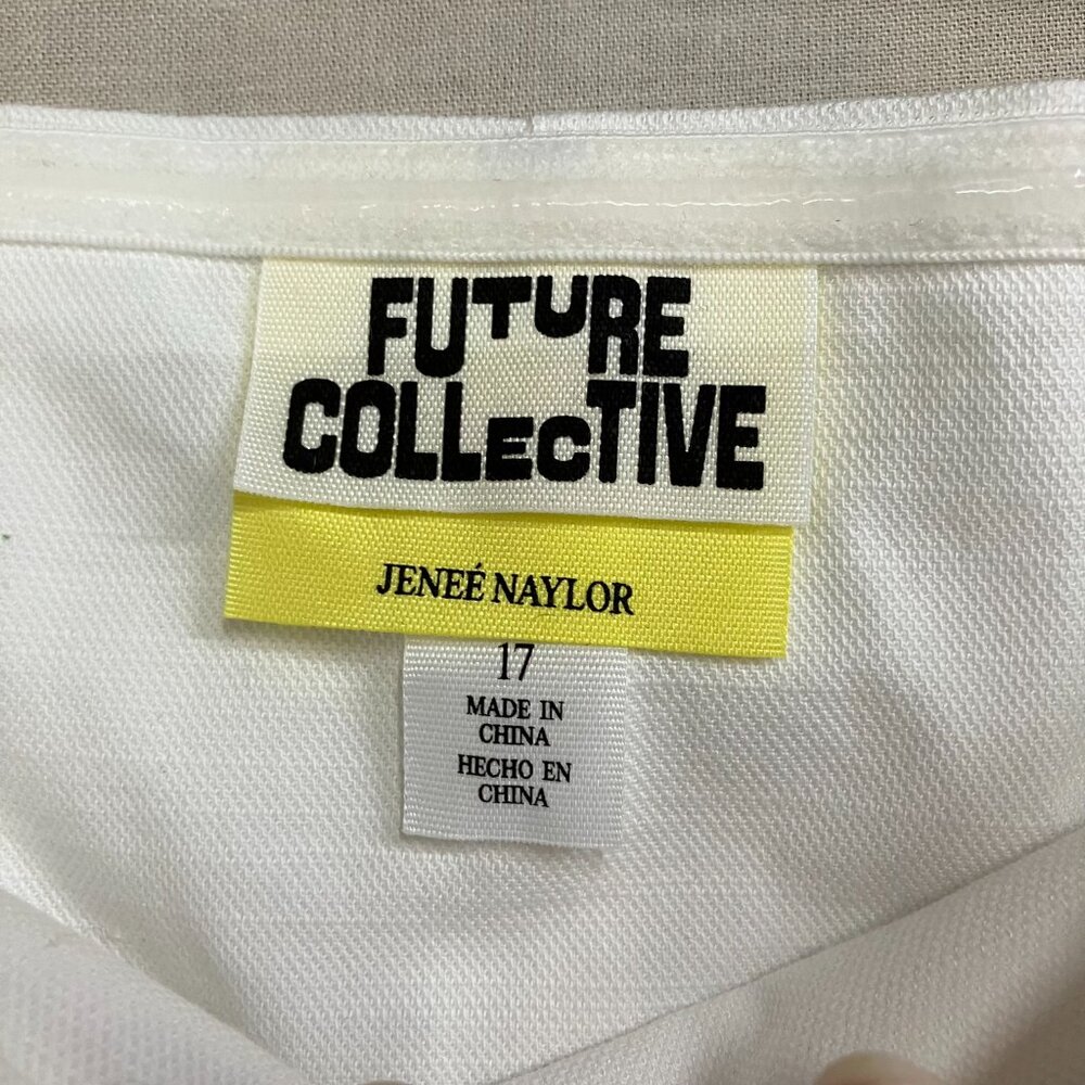 Future Collective Womens 17 White Jenee Naylor Strapless Ankle Length Maxi Dress - Picture 9 of 13